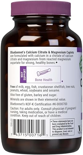 Vista 3 de BlueBonnet Calcium Citrate Plus Magnesium Caplets, 90 Count