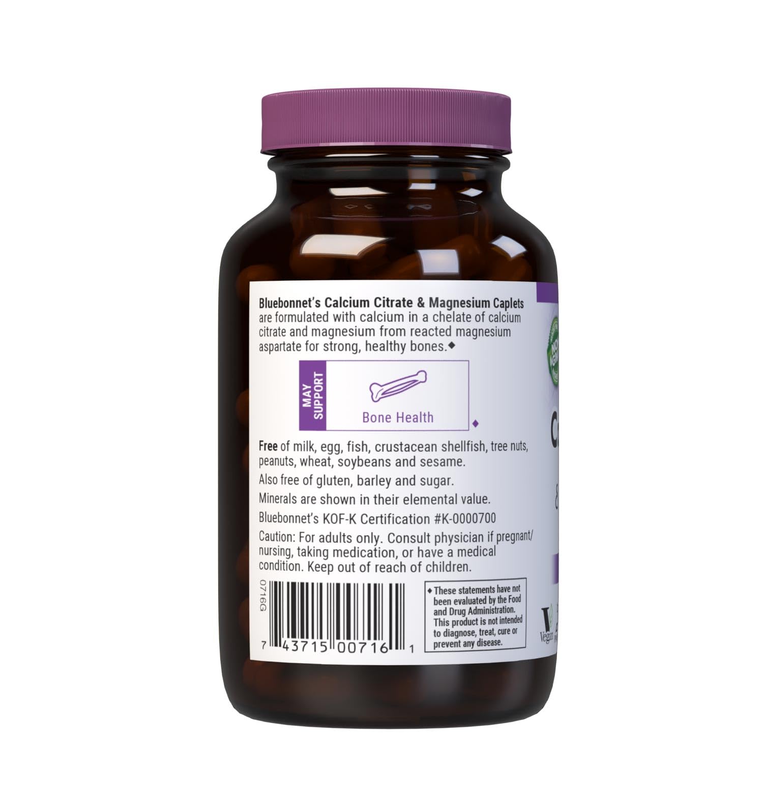 BlueBonnet Calcium Citrate Plus Magnesium Caplets, 90 Count — Amazon image 3
