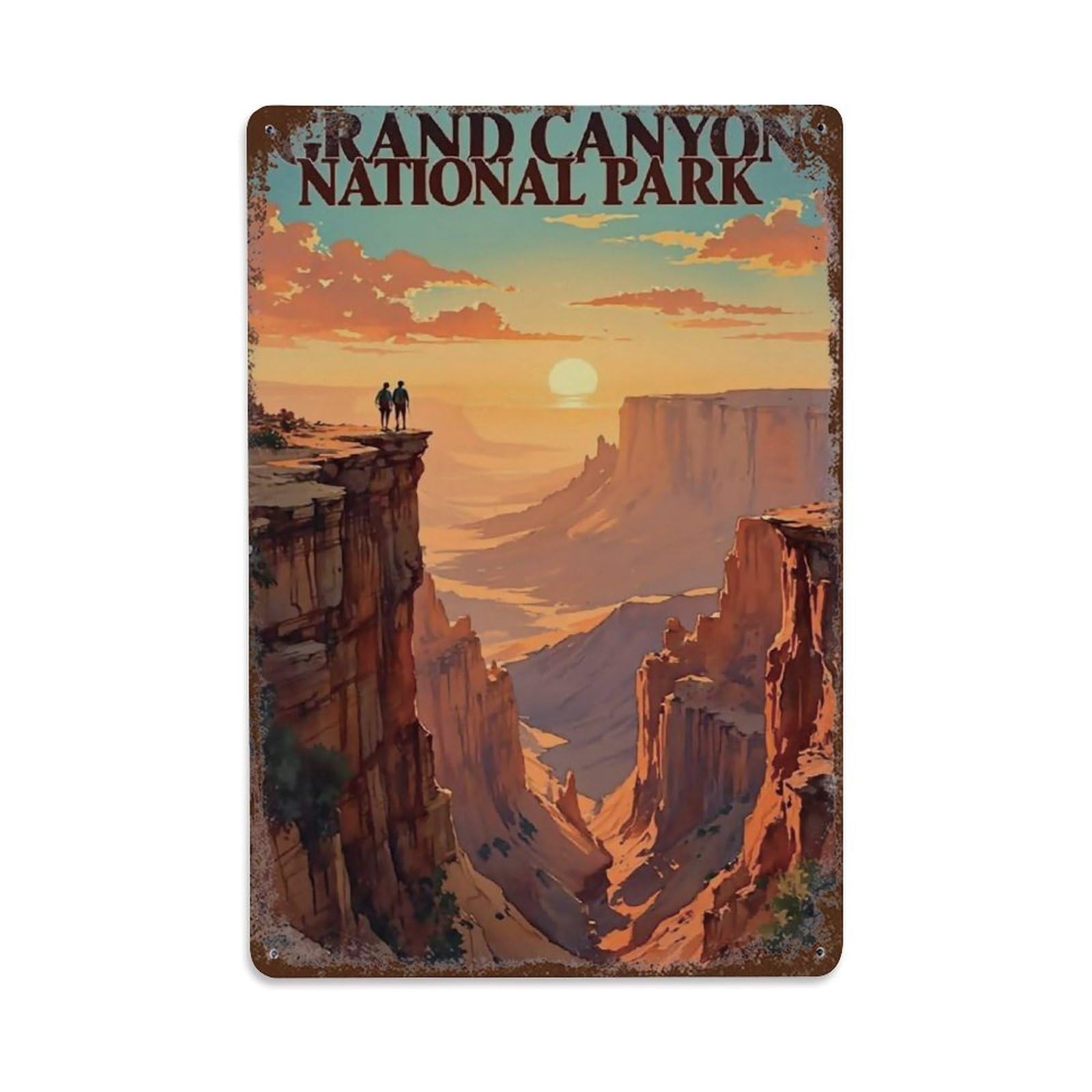 Ldfuieksufg Style Grand Canyon National Park Vintage Landscape Wall Sign Vintage Aluminium Metal Sign, Retro Wall Decor For Home, Bar, Garage & Farmhouse 30X20cm