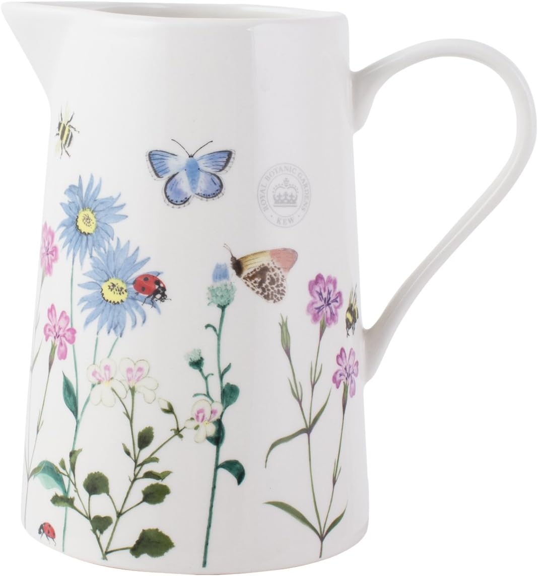 Royal Botanic Gardens, Kew โMeadow Bugsโ Ceramic Jug by Creative Tops, 1200 ml (40ยฝ fl oz)