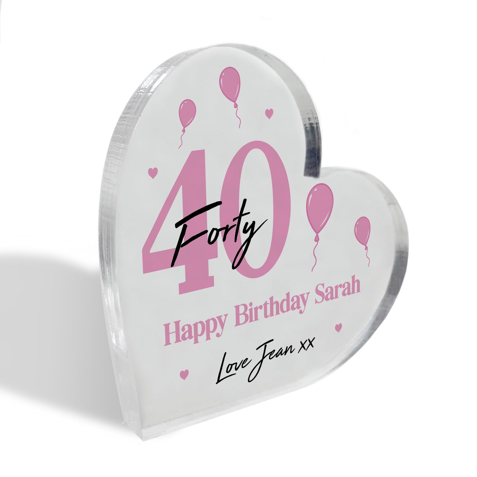 Red Ocean PERSONALISED 40th Birthday Gifts For Women, 40th Birthday Gifts, 40th Birthday Gift For Mum, 40th Birthday Gift For Sister, 40th Birthday Gifts For Daughter Keepsake