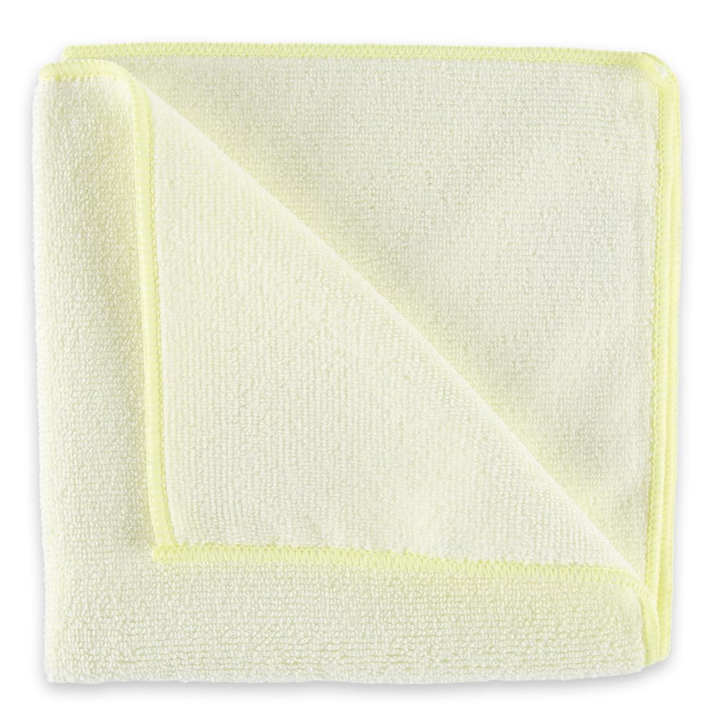 50 Stück Hygoclean Mikrofasertücher Micro Master Premium | Polyester/Polyamid, gelb, L: 40cm, B: 40cm, Karton, Mikrofasertücher, Reinigungstuch, Putztuch