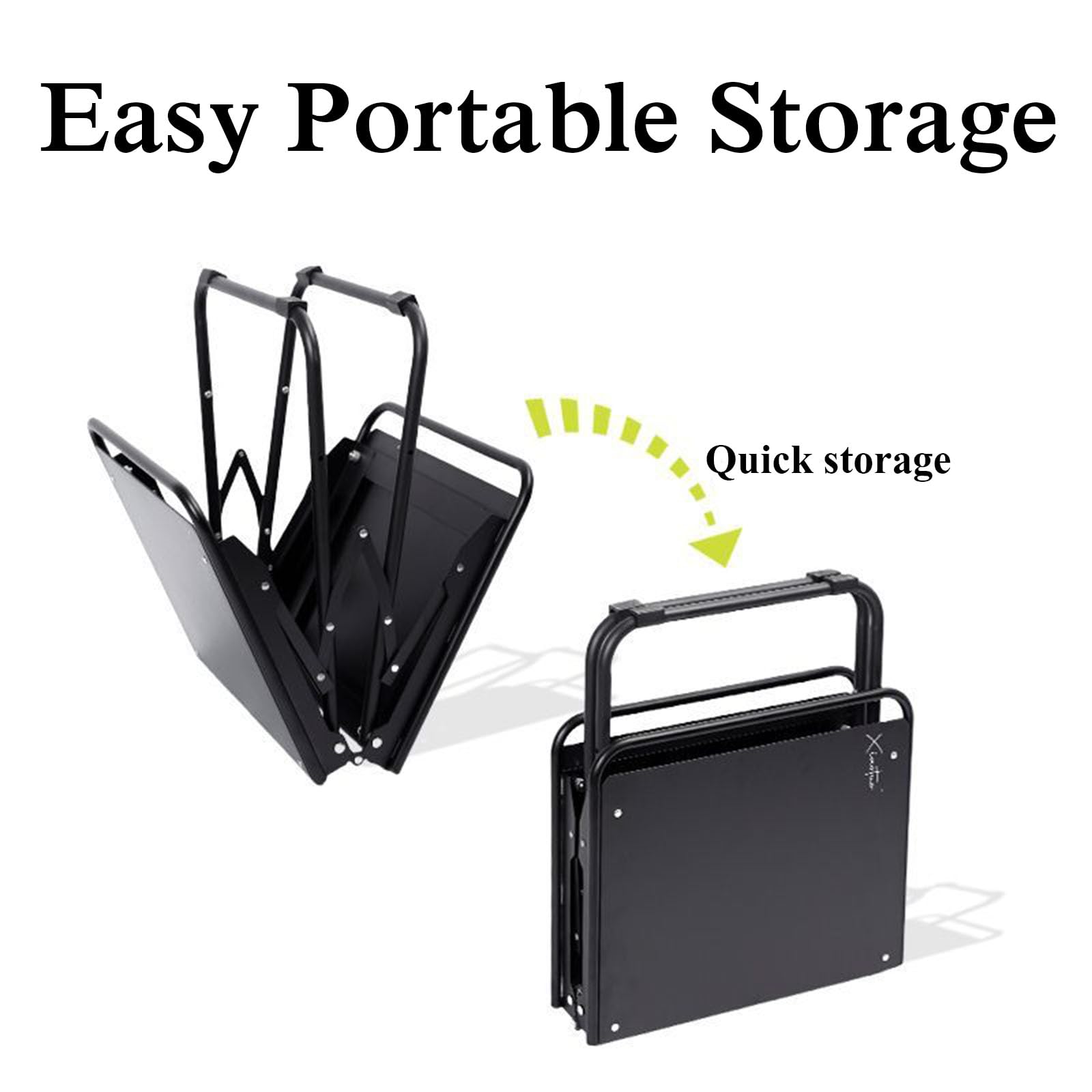 Tavolo da barbecue pieghevole portatile, extra large, in metallo, con borsa per riporre barbecue, picnic, spiaggia, pesca, giardino, balcone, soluzione versatile per cene all'aperto