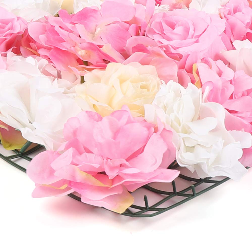 12 Stück Künstliche Blumenwand Hochzeit Blumen Paneele 40x60cm | Seidenstoff, Wandpaneele, Wanddeko Blumen, für Hochzeit, Valentinstag, Zuhause,Hintergrunddekoration