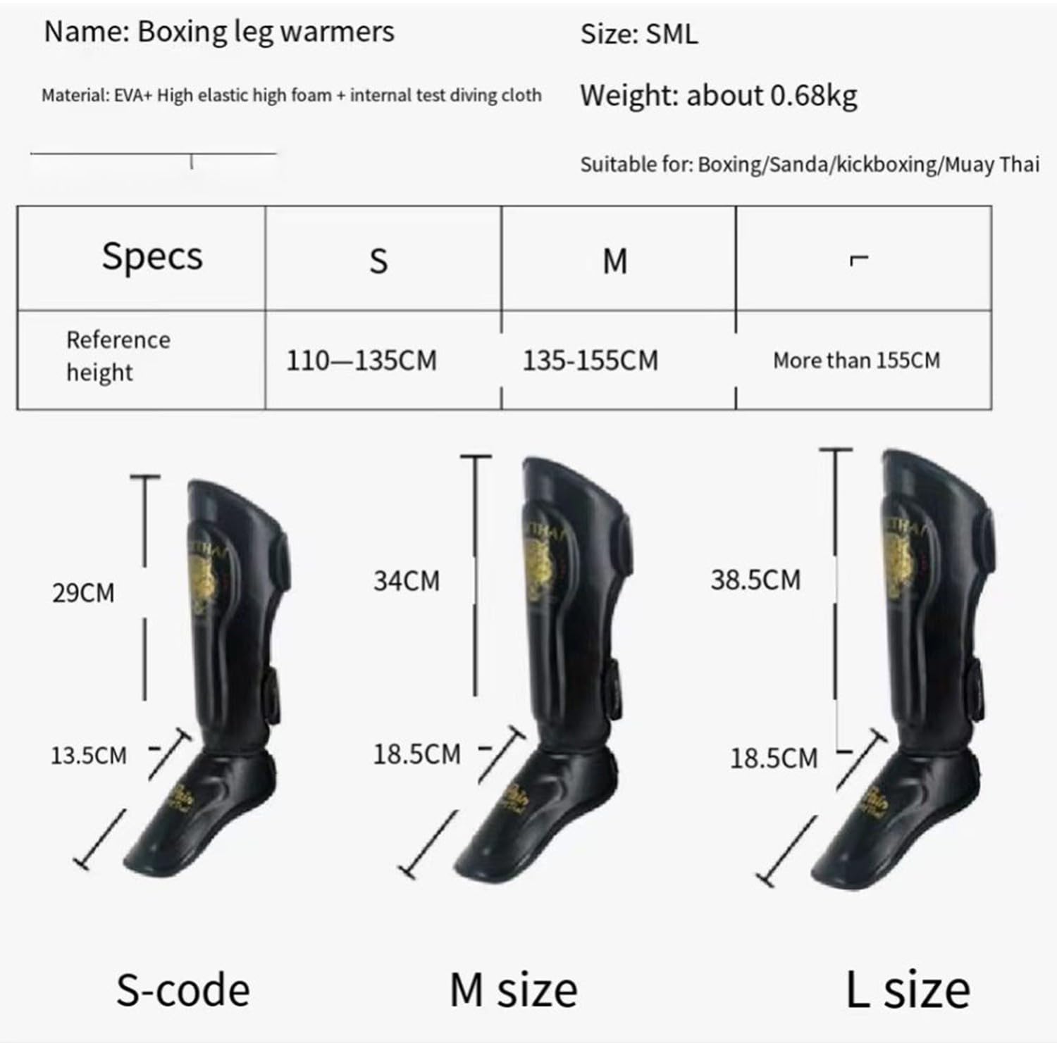 Paratibie Muay Thai, Parastinchi Da Boxe, Paratibie Kick Boxing Paratibie Muay Thai Shin Instep Protection Reggi Parastinchi, Traspiranti, Regolabile Per Kickboxing, Allenamento