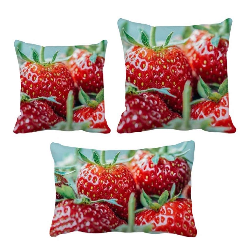 Housse de coussin fraise de qualité supérieure par DIYthinker