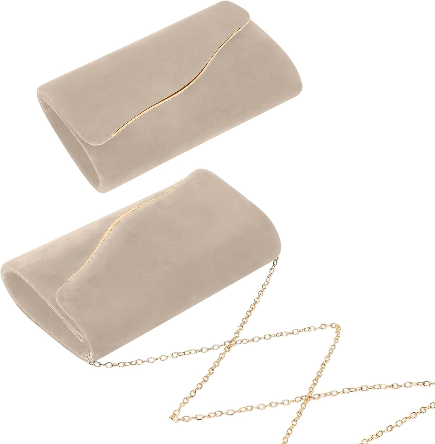 Clutch Purses for Women Evening Bag Faux Suede Formal Party Wedding Cocktail Prom - Image 6