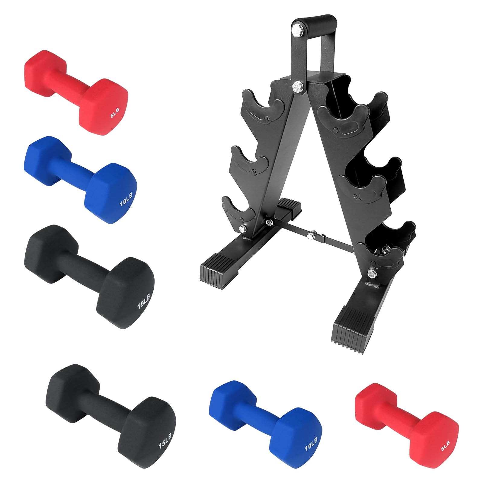 Dumbbell Hand Weights for Women Neoprene Hexagon Non-Slip Weights Dumbbell Set for Home Gym