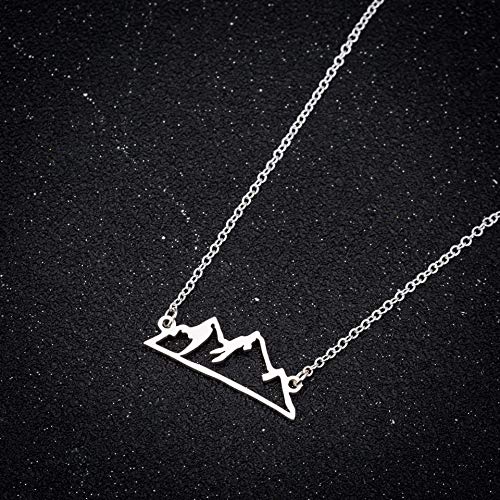 COLORFUL BLING Minimalist Snowy Mountain Necklace Hiking Mountain Peak Pendants Necklaces Jewelry Climbing Nature Outdoor Lovers Gifts3