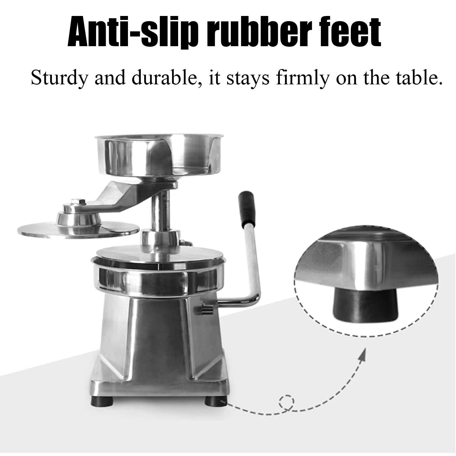 Robuste Hamburgerpresse, professionelle Edelstahl-Patty-Maker, kommerzielle Burgerpresse für perfekte Patties, 130 mm Durchmesser