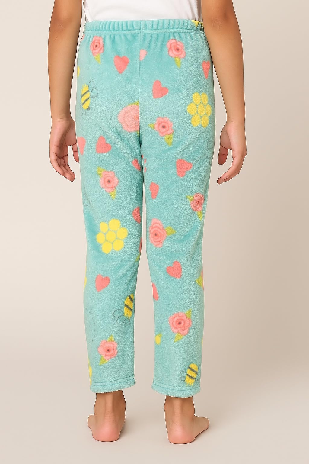 CAMEY Kids Fleece Pajama | Soft Warm Winter Lower for Boys & Girls | Cartoon Print Thermal Jogger Pants | Cozy Nightwear Bottoms (Sky Blue, 9-10Y) - Image 4 thumbnail
