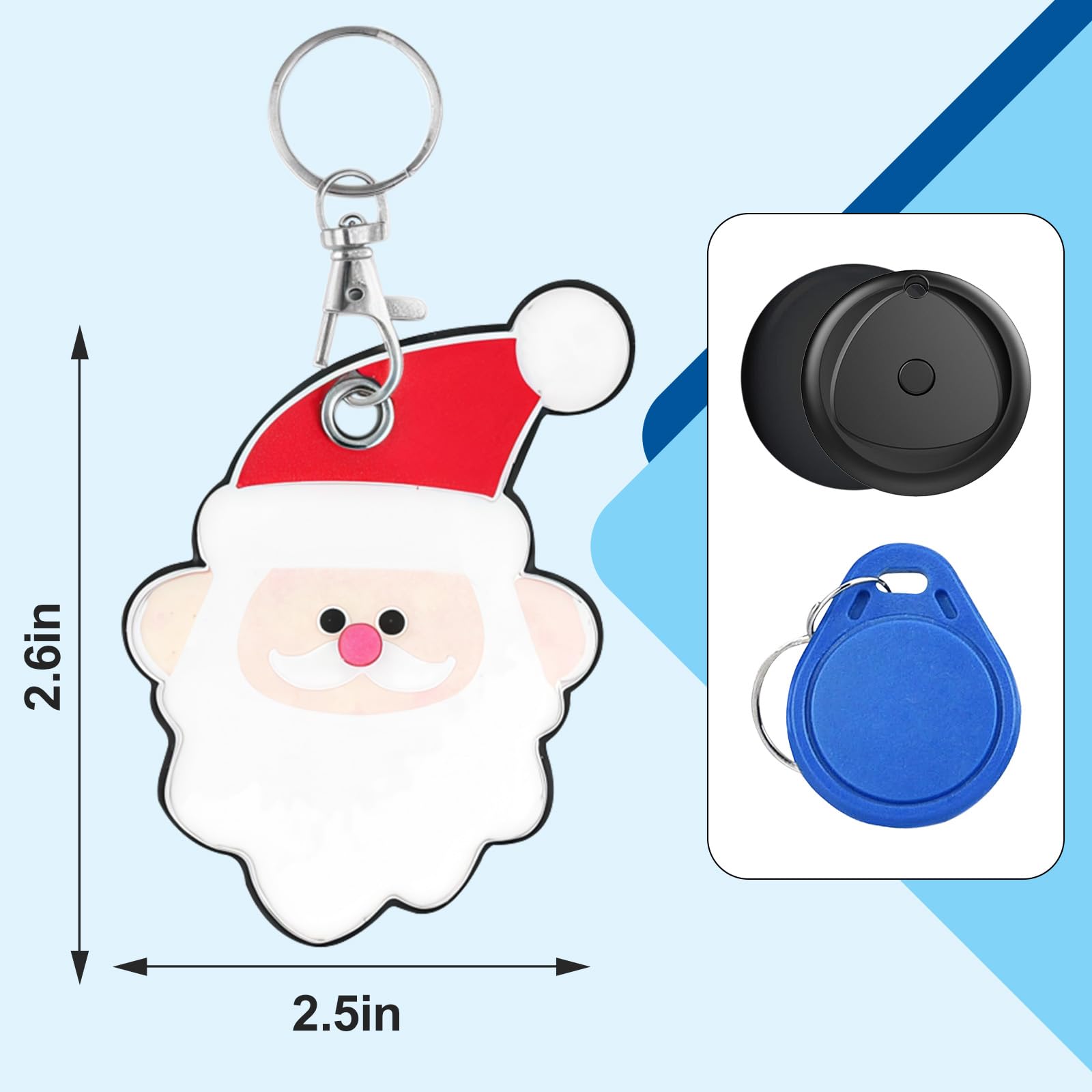 Targhette Bluetooth per tracciare bagagli compatibili con Apple Find My (solo iOS, non per Android), cercatore chiavi e localizzatore oggetti per portafoglio, zaino