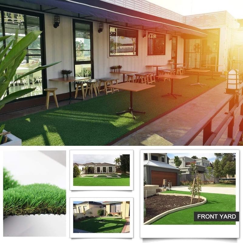 Petgrow Luxurious Artificial Grass 1.77 Inch Pile Height Ultrathick Turf 7 X 15 Feet,Indoor/Outdoor Dog Pee Fake Faux Grass,Synthetic Grass Rug Garden Landscape Patio,Drainage Holes - Image 6