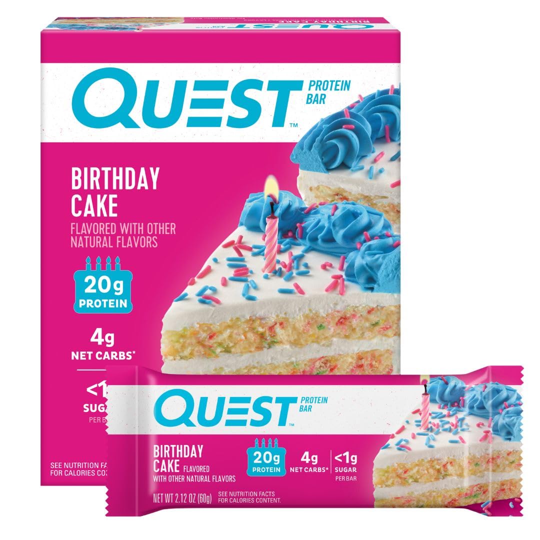 Snapklik.com : Quest Nutrition Birthday Cake Protein Bars