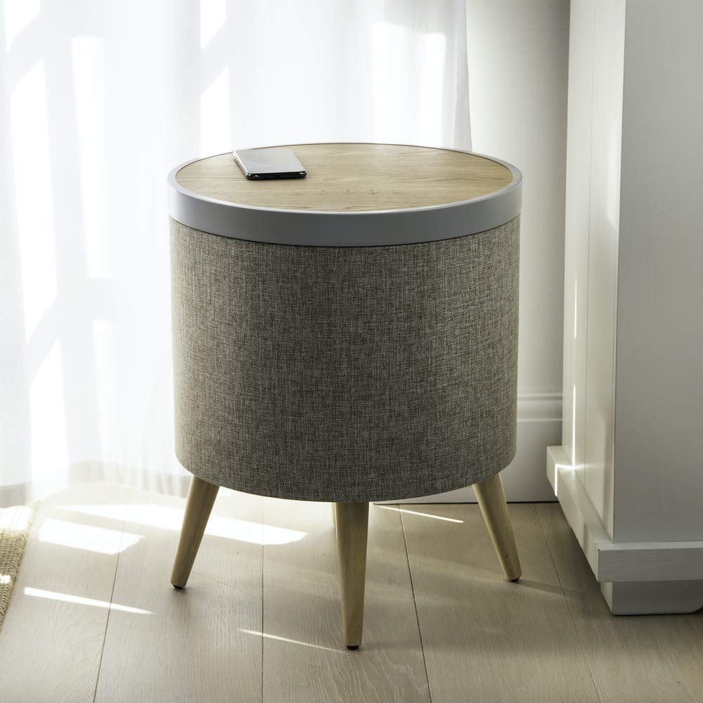 KOBLE Zain Side Table with Speaker and Subwoofer – Oak Top: Buy