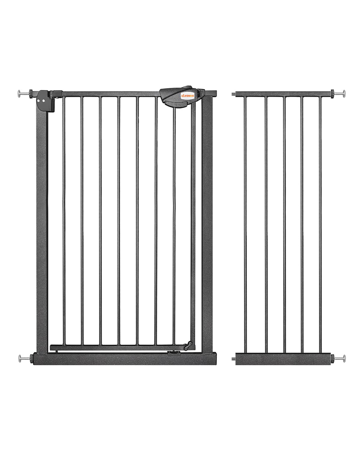 UBRAVOO Cancelletto per Bambini per Cani, Altezza 100 Cm Cancelletto di Sicurezza per Bambini 105-114 cm di Larghezza Chiusura Automatica Tripla Serratura Aperta Tenere Cancello per Scale