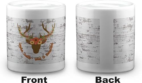 Miniatura 2 de Banco de monedas personalizado con asta floral