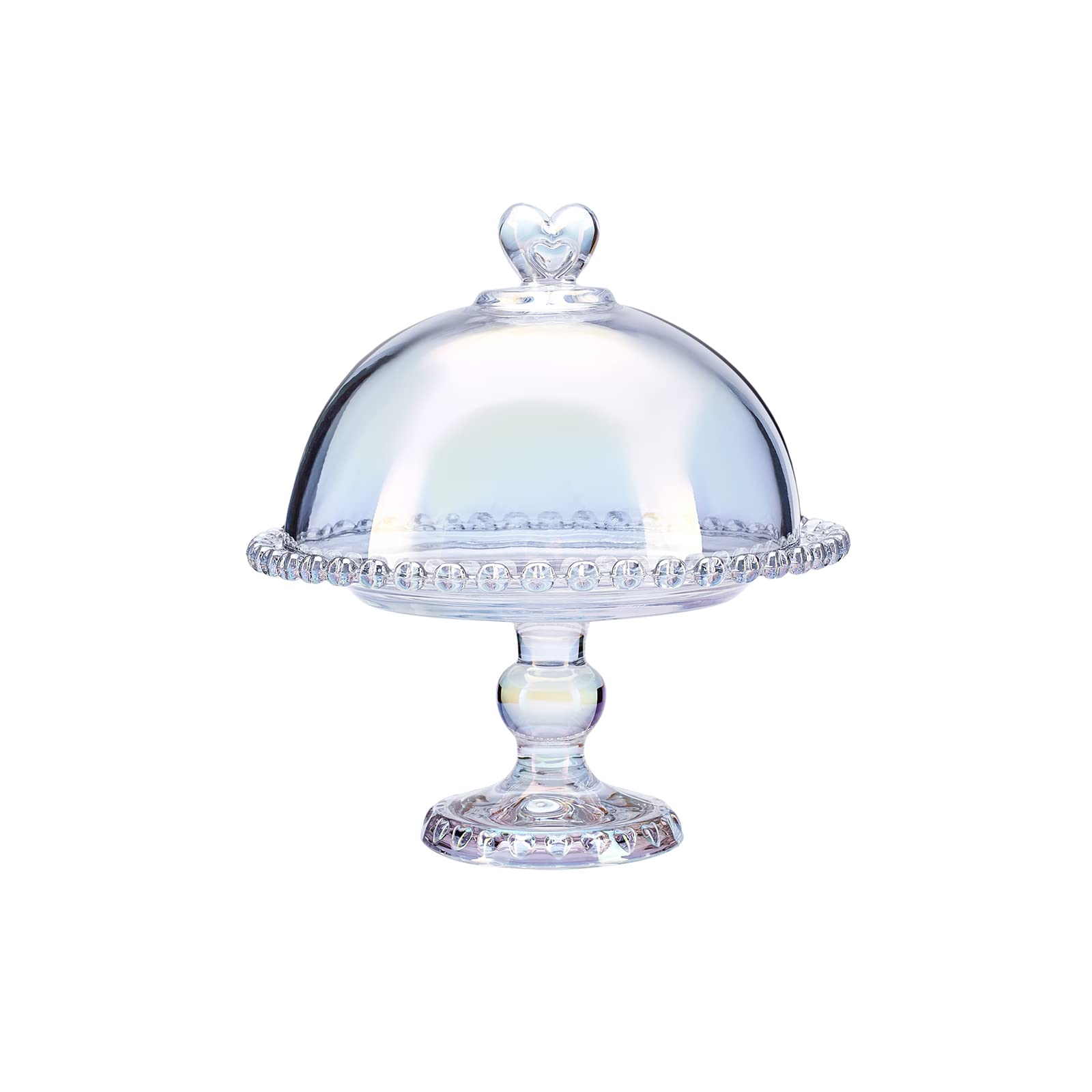 KARACA Rory Steh Cake Stand, 19 cm, Elegant Glass Cake Stand for Stylish Presentations and Memorable Enjoyment Moments