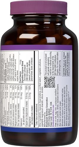 Miniatura 3 de Bluebonnet Nutrition Men's ONE 40+ Whole Food-Based Multiple, Multivitamínico para hombres de 40 años, sin soja, sin OMG, sin gluten, Kosher, 60