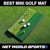 FORB Launch Pad Golf Practice Mat (2-in-1 Fairway/Rough) (24in x 12in) - Mini Golf Mat Combining Realistic Fairway & Semi-Rough Lies [Net World Sports]