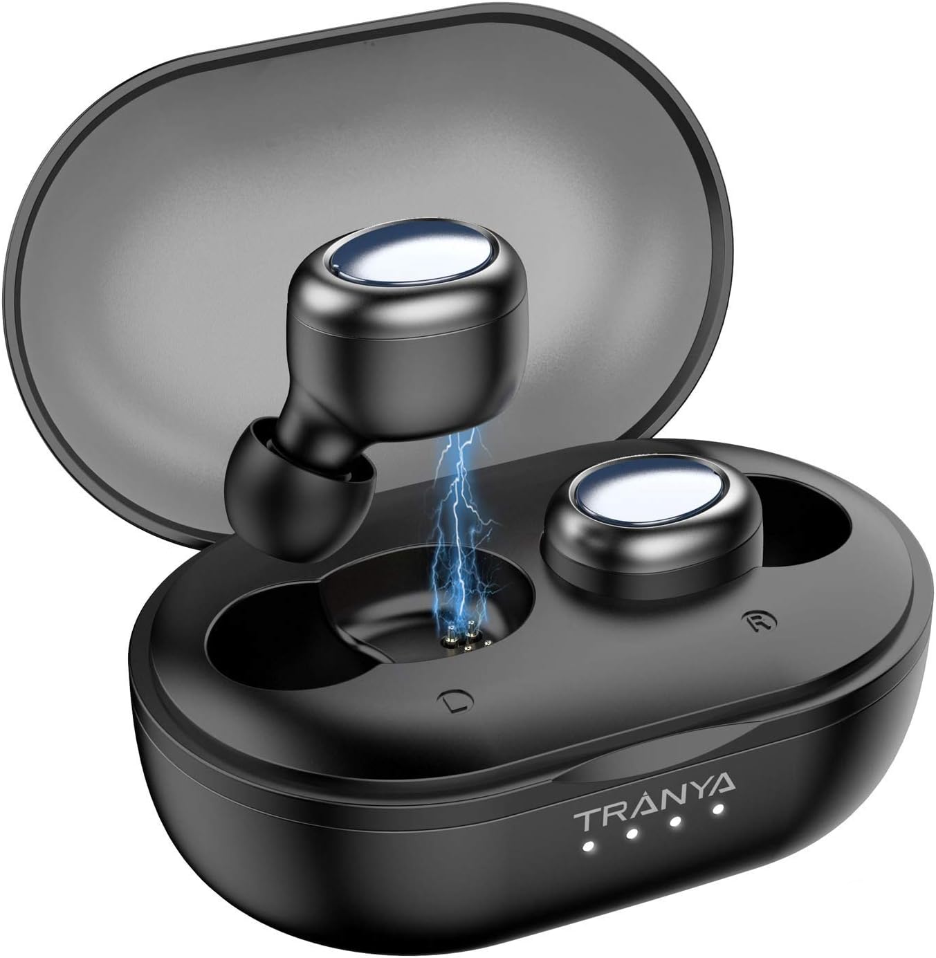 Tranya [Upgraded Version of T1 True Wireless Earbuds Built-in Microphone, Bluetooth 5.0 Deep Bass True Wireless Headphones, 7 Hours Continuous Playtime, 60 Hours Playtime with Charging Case, T1-Pro