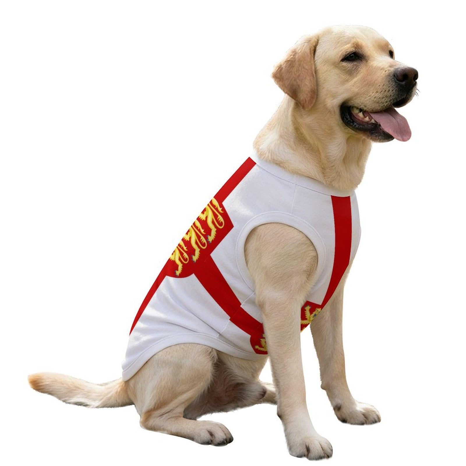 England Flag Logo Dog Shirt Pet Vest Breathable Clothes Lightweight Tank Sleeveless Top