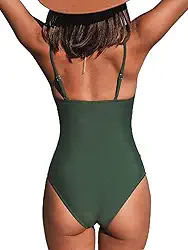 Maiô feminino com controle de barriga e gola V