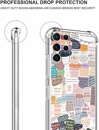 Miniatura 3 de Funda con versículos bíblicos para Samsung Galaxy S21 Ultra, patrón de collage de citas de Jesús cristiano para cristianos, funda protectora de TPU