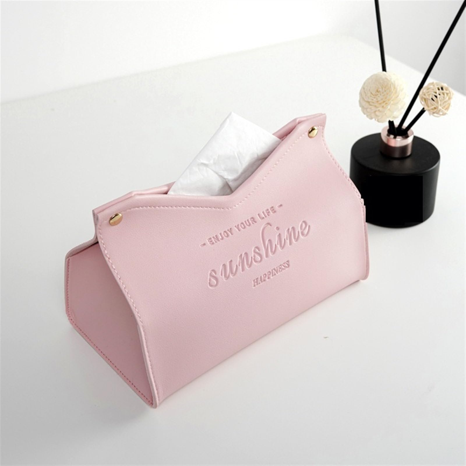 Tissue Box Halter Leder Optik - Elegante Taschentuchbox Für Wohnzimmer
