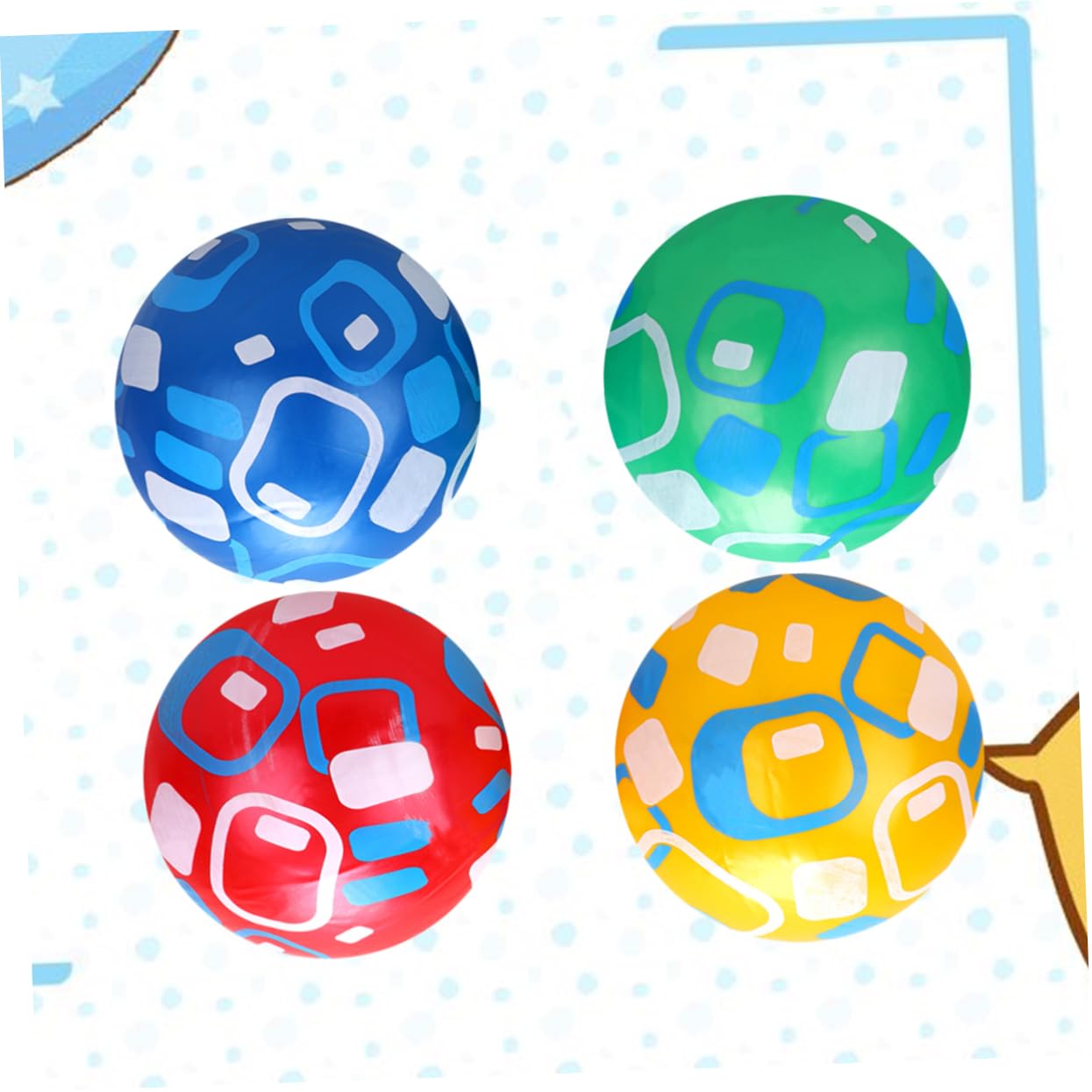 KOMBIUDA 8piezas Bolas Inflables para Niño Niña De Estiramiento Diseño Floral Aleatorios Juguete para Actividades Al Aire y Playa