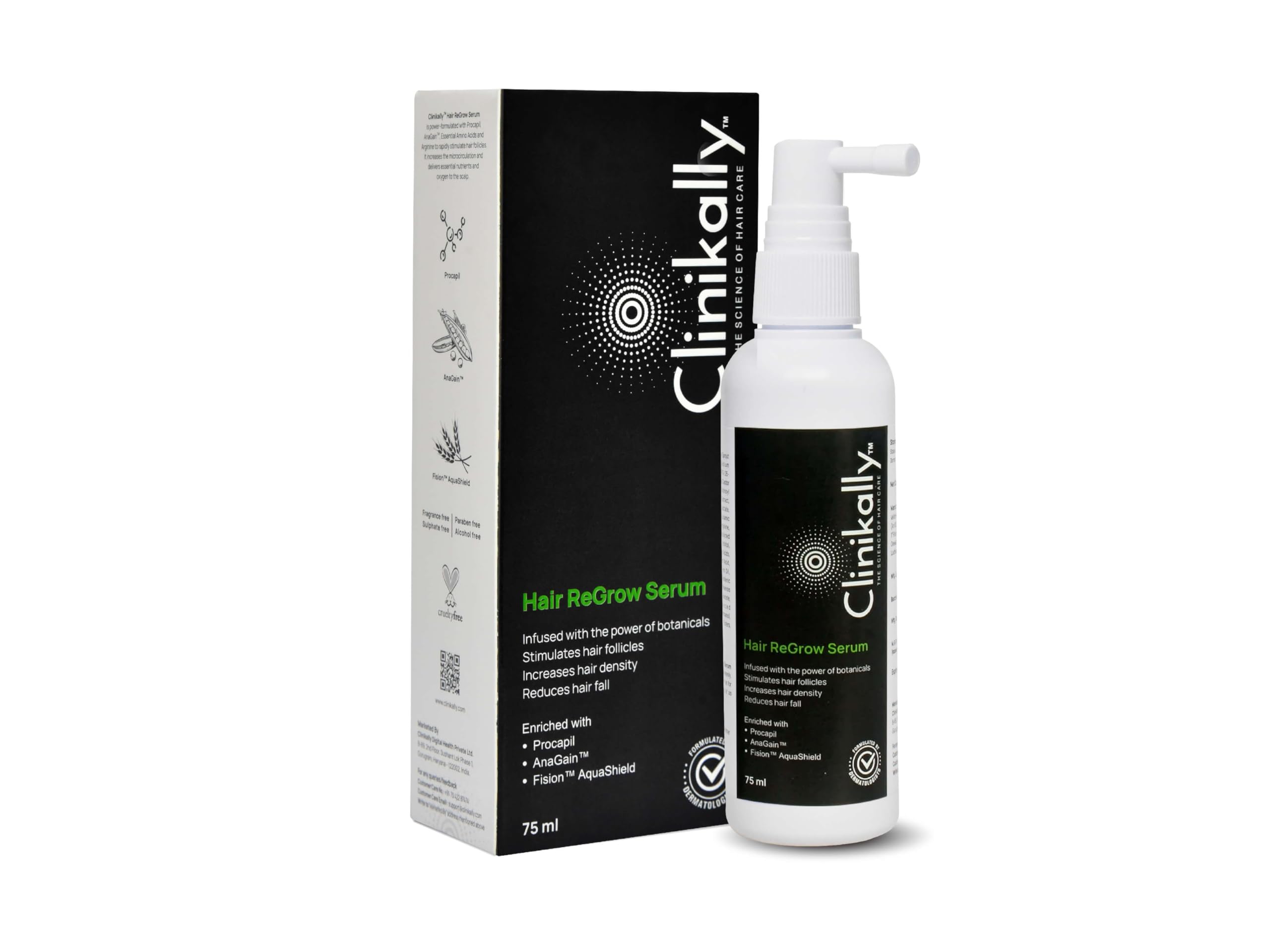 Clinikally Hair ReGrow Serum, Procapil, Anagain, and Fision Aquashield Enriched, Promotes Hair Strength and Fullness, All Hair Types, 75 ml-image-12