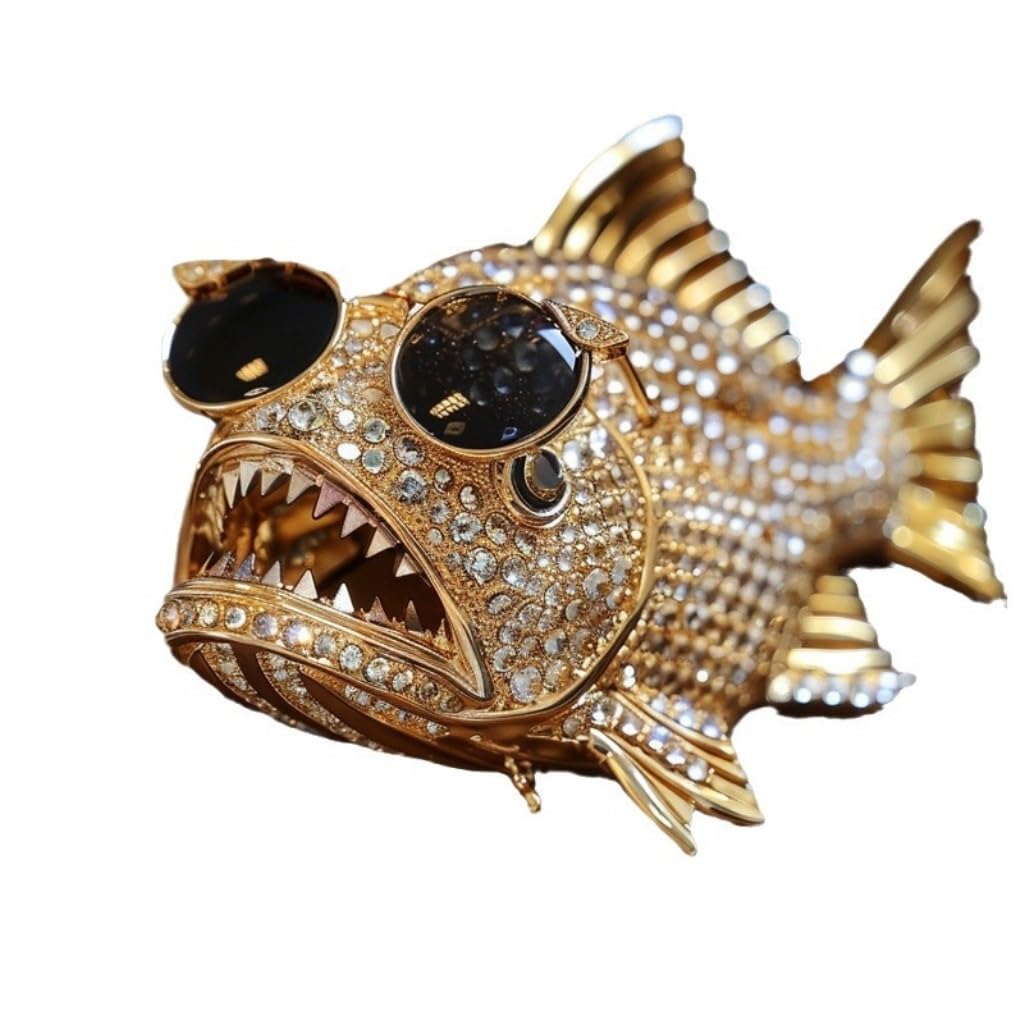 WANGWANGDUIMultifunktionell Brosch Piranha Brooch Pendant Multifunctional Luxury High-end Women's Brooch Accessories Brosch