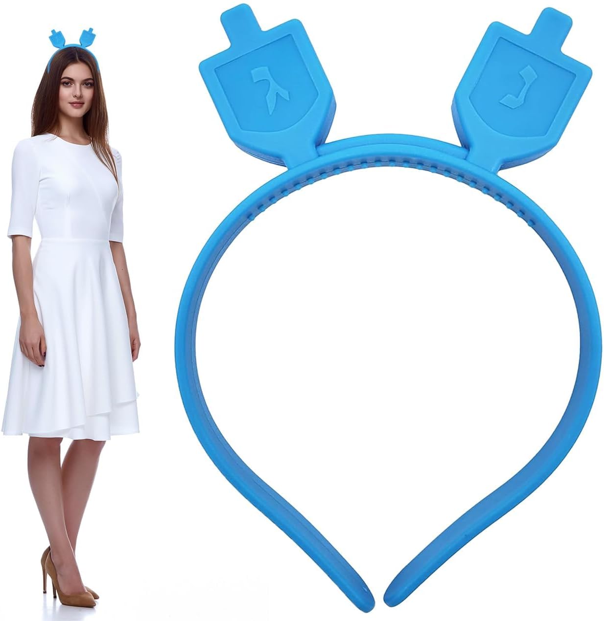 The Dreidel Company Hanukkah Headband, Light Up Flashing Dreidel, Glow In The Dark Decoration, Great For Hanukkah Party