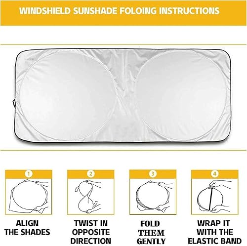 Miniatura 3 de ANKIA - Parasol plegable para parabrisas de automóvil, protección solar interior para la mayoría de automóviles, camiones, SUV, camionetas,