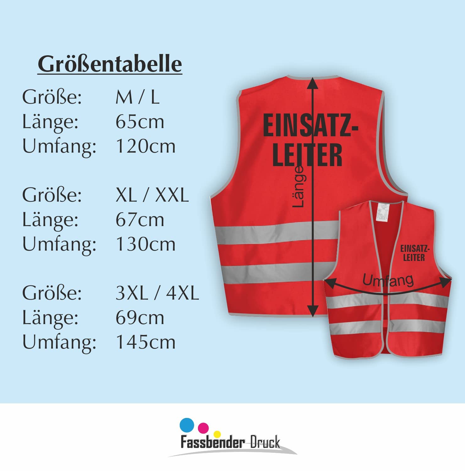 Sicherheitsweste GELB Warnweste nach EN ISO 20471 zertifiziert - Warn Weste für EINSATZLEITER- Unisex mit hochwertigem Reflektorstreifen