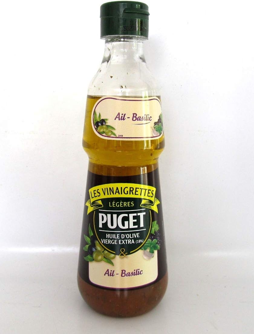 PUGET Vinaigrette sos do sałatki, oliwa z oliwek, ocet czosnek bazylia, 330 ml.