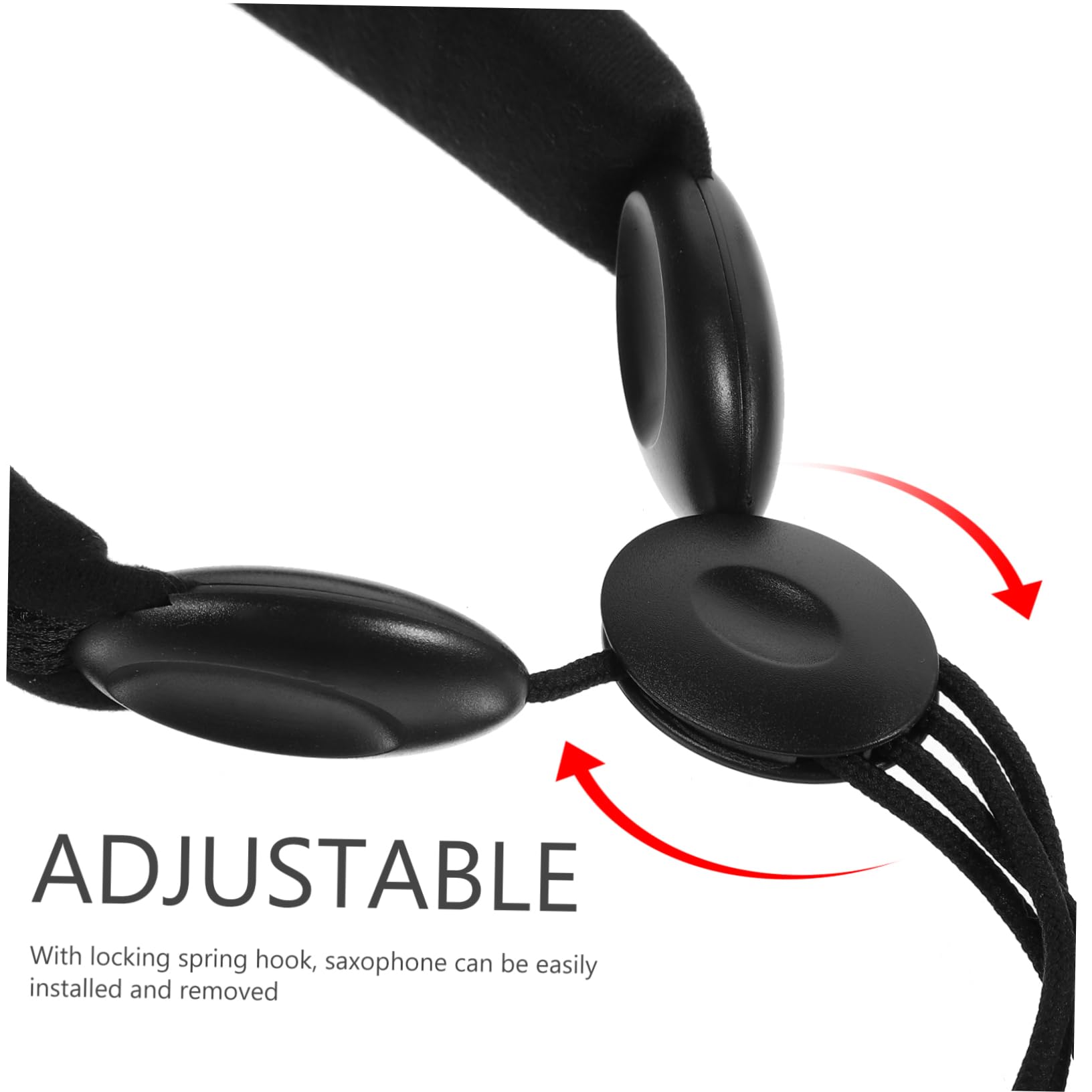 Toddmomy Adjustable Saxophone Neck Strap Padded Shoulder Belt Saxophone Harness Strap