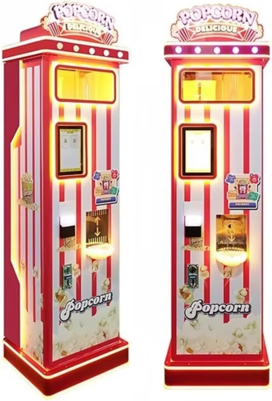 Hot Popcorn Vending Machine Commercial, Automatic Popcorn Dispenser with Cashless Payment, Self Service Popcorn Machine for Mall Cinema Amusement Park Business