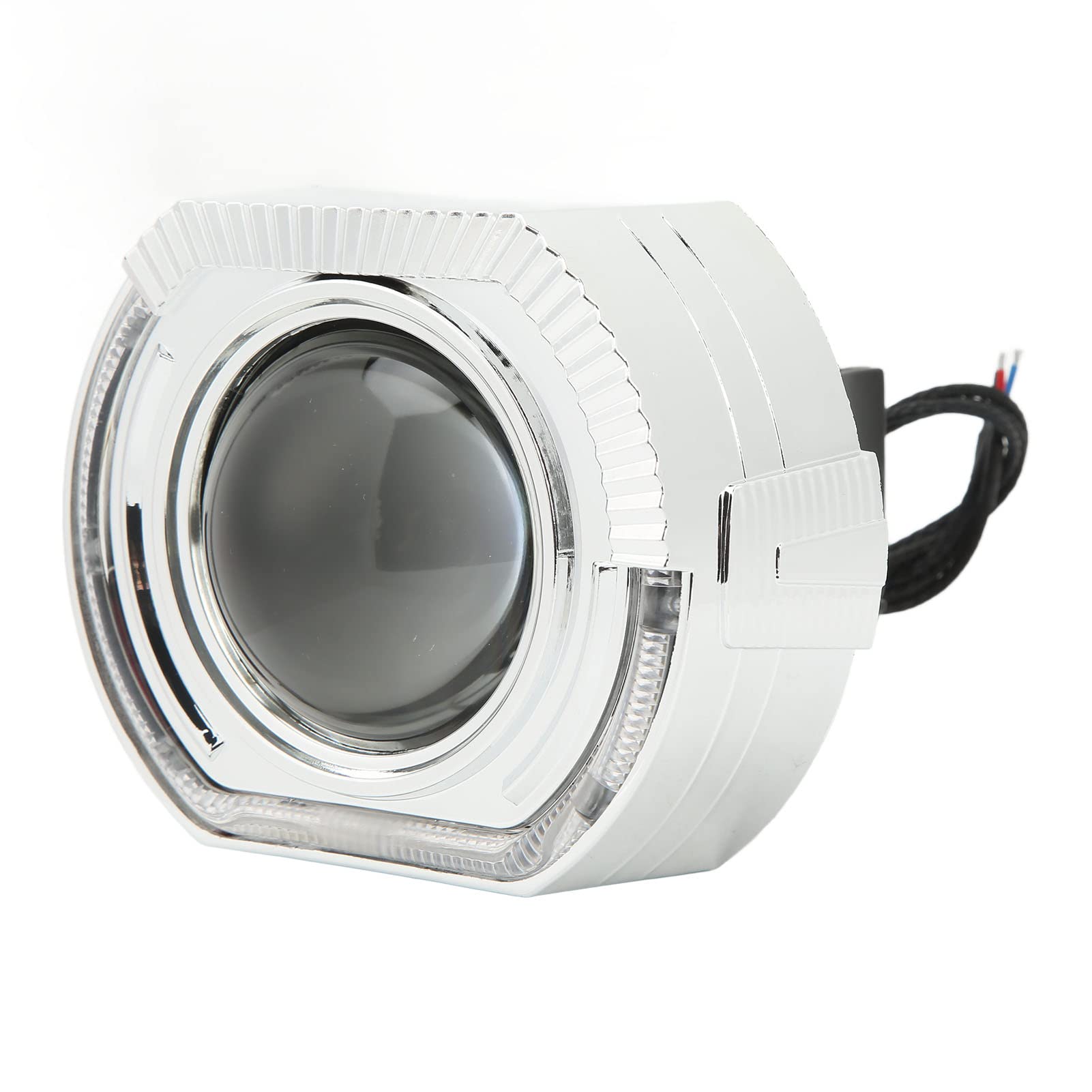 Faros Delanteros LED Torvex, Bombillas para Faros Delanteros de Doble Lente de 3 Pulgadas, lámparas para proyector 5500K 9-24V, compatibles con vehículos H1 H4 H7 HB3 HB4 D1 (Ojos de ángel Amarillos