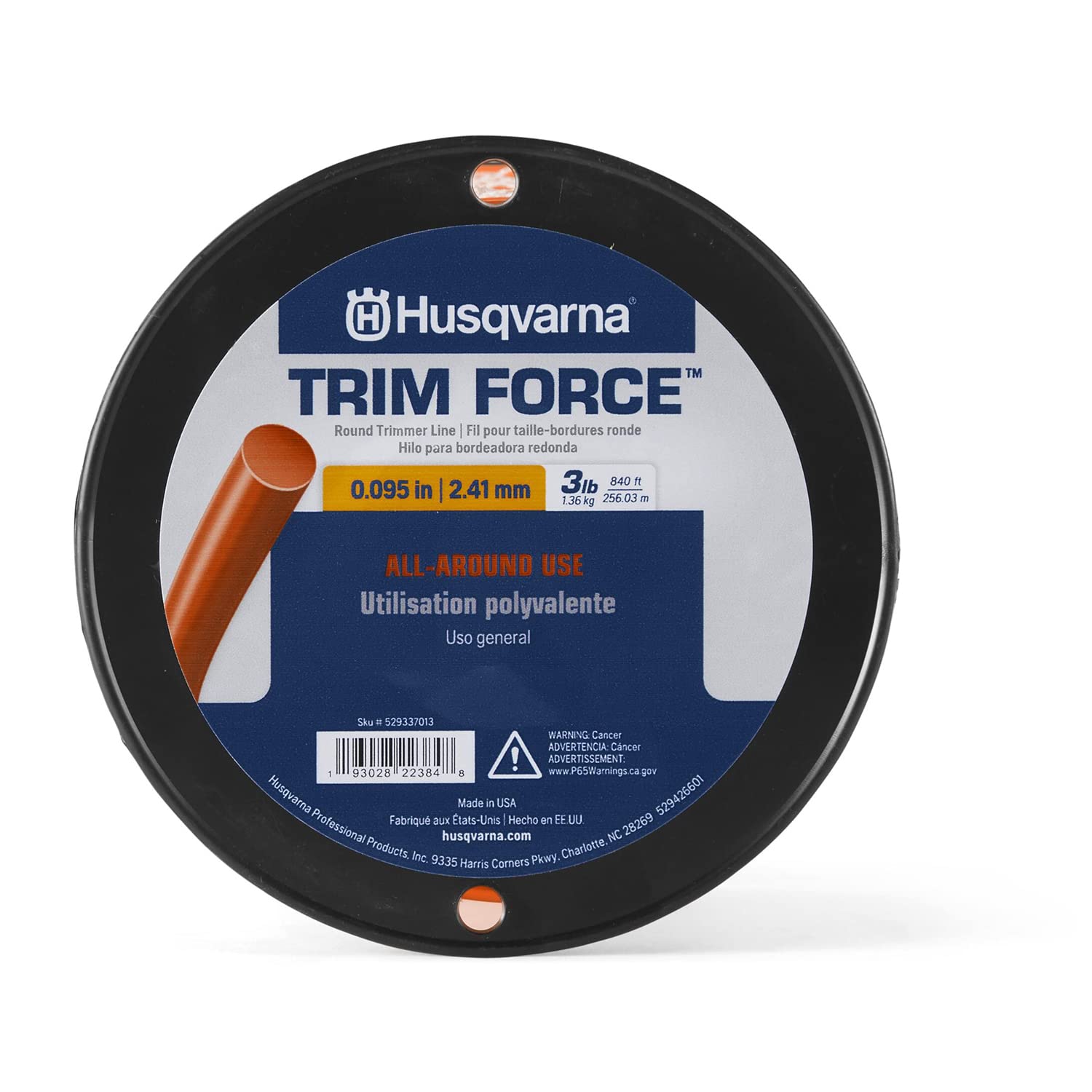 Husqvarna 529337013 Trim Force Round .095" x 840' 3 lb String Trimmer Line, Orange-image-43