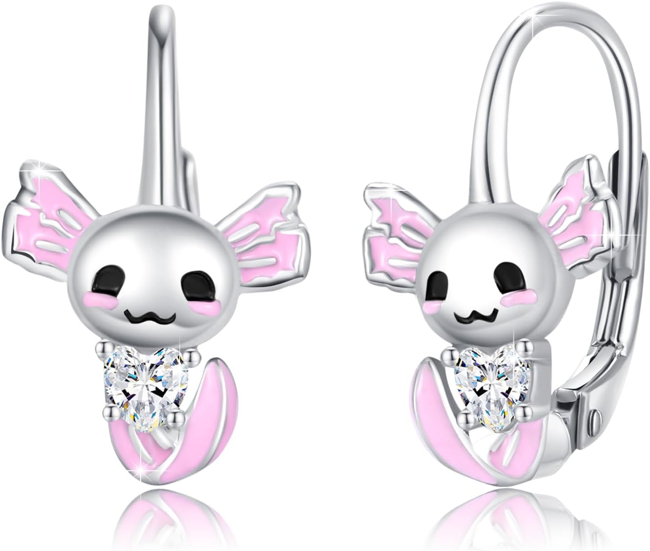 CUOKA MIRACLE Axolotl Hoop Earring for Women 925 Sterling Silver Axolotl Earring Animal Hoop Earrings for Women Friends on Birthday Mother's Day Anniversary Christmas
