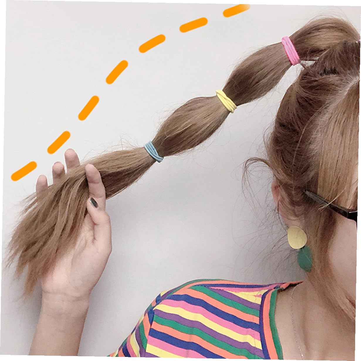 2pcs Fashionable Hair Bands for Girls Simple Small Elastic Hair Ties Pink and Coffee Ponytail Holders for Everyday Wear and Styling