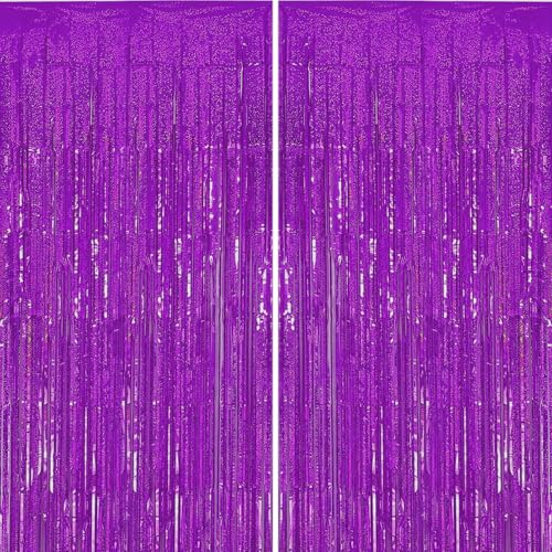 carve ideas 2 Stück Lametta-Folienvorhang, Metallischer...