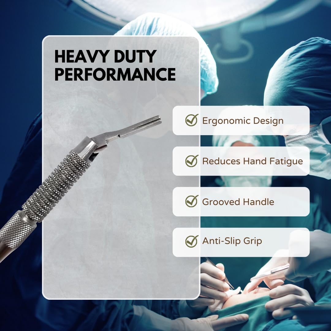Multi-function Adjustable Scalpel Handle No 3 with 7 Multi-Angle Adjustments (0°, 30°, 60°, 90°, 120°, 150°, 180°) Stainless Steel Blade Holder Knife to Use for Medical Students Dissection Lab Kits