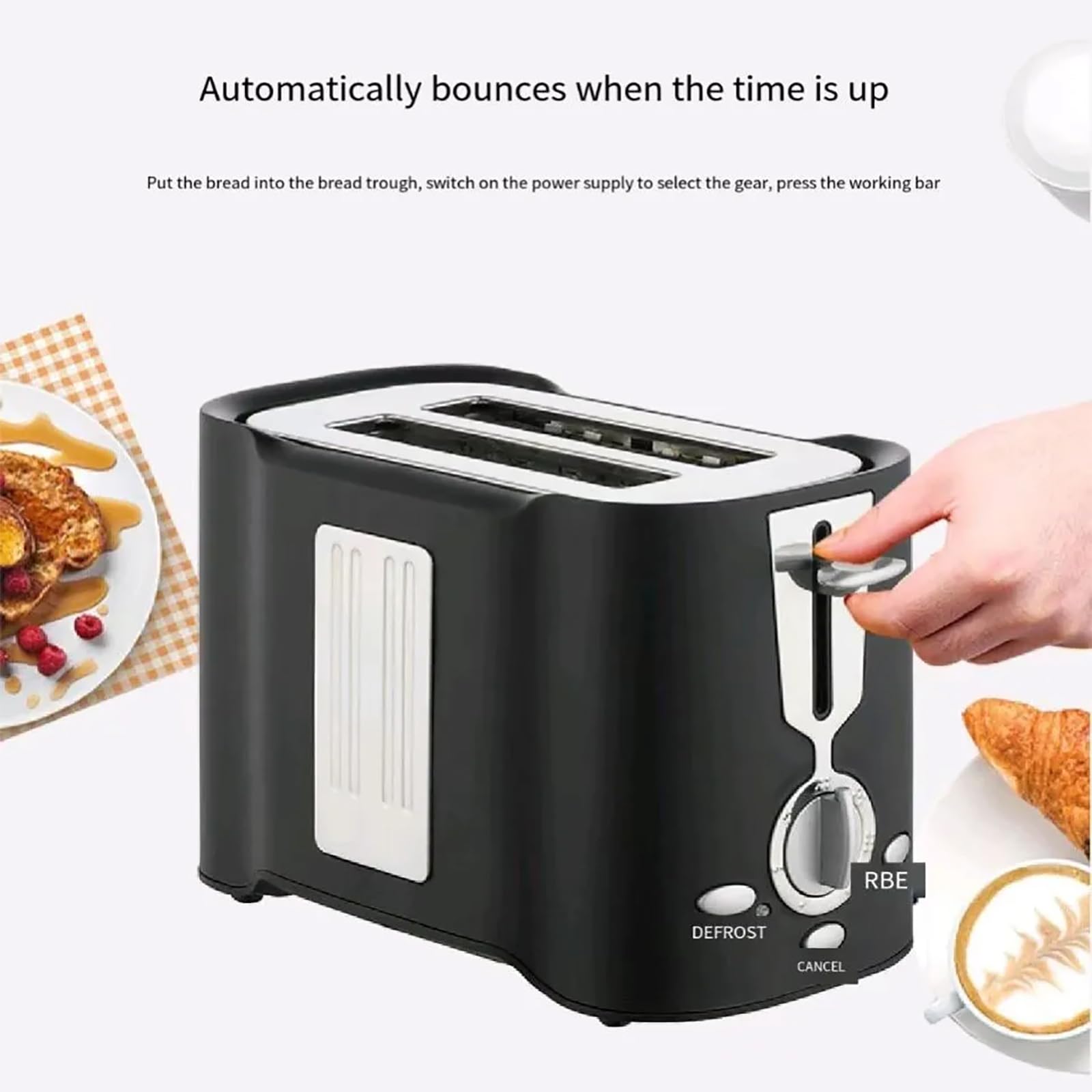 Tostadora Comercial Para Restaurante, Tostadora De Pan Profesional Con Luz Indicadora, Horneado 360 Grados Y Calentamiento Rápido, Bandeja Independiente Extraíble Y Fácil De Limpiar, Para Buffets
