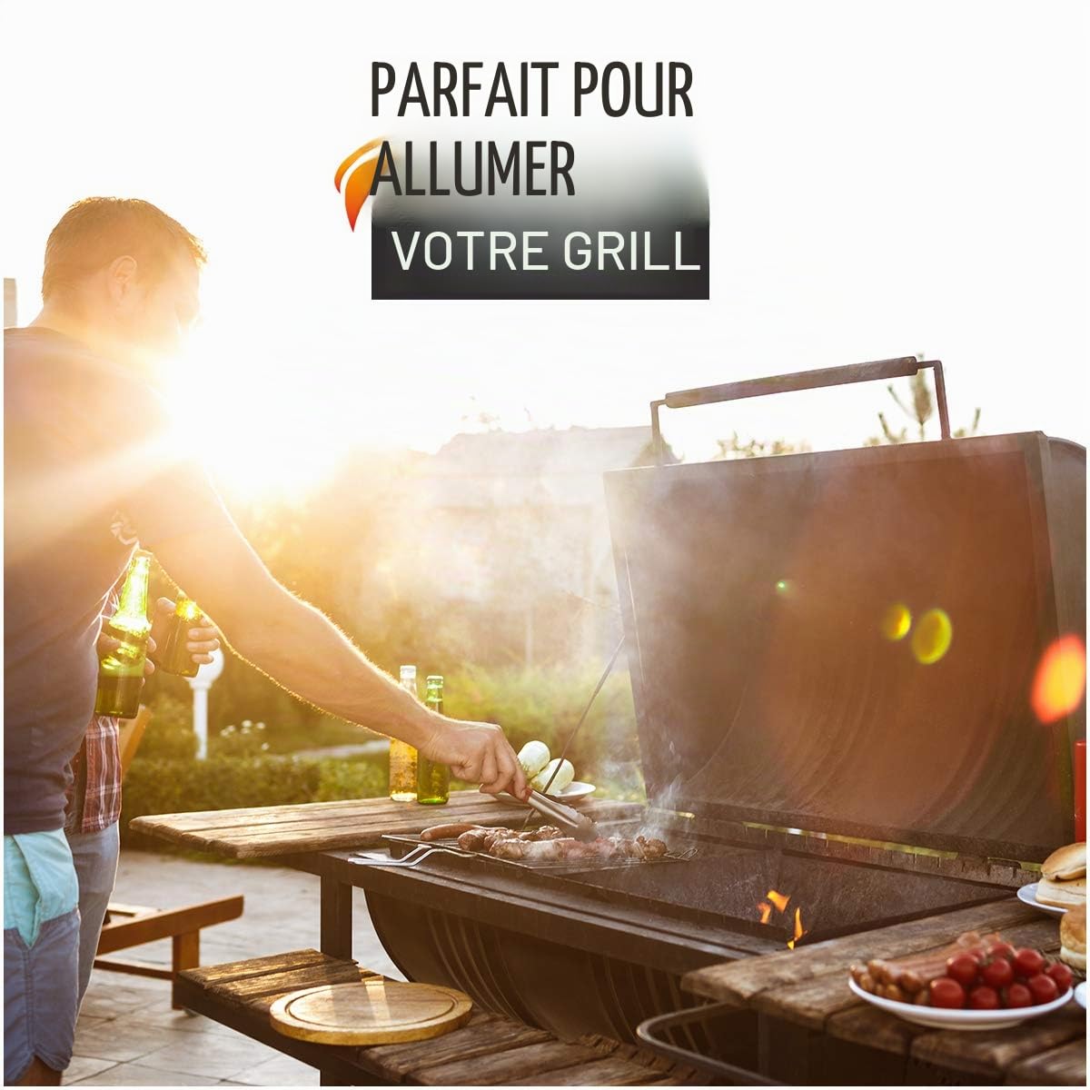 Aleko Bois de chauffage chêne bio allume-feu barbecue cheminée four 3,7 kg