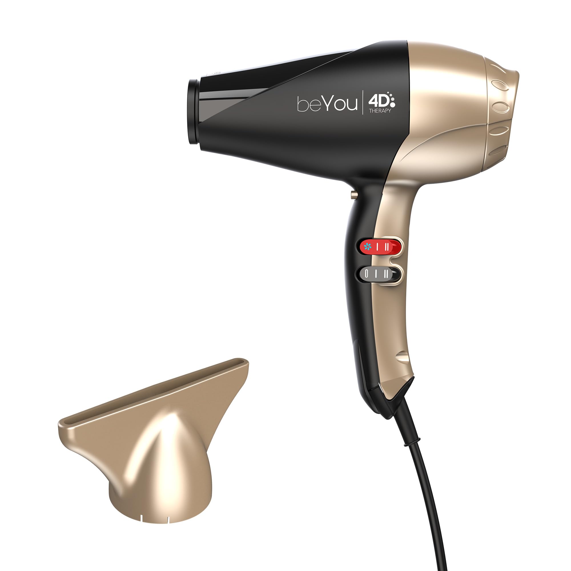 GA.MA Italy Professional, Asciugacapelli BEYOU 4D Therapy Ultra Ozono Ion, 2400W, Tecnologia Anti-Età e Anti-Crespo, Motore AC, 6 Combinazioni di Asciugatura, Filtro Amovibile, Made in Italy