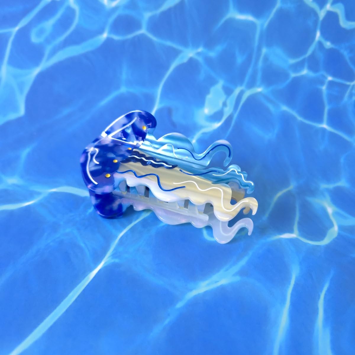 Large Claw Clip - Jellyfish Hair Clip for Thick Hair, Unique Style Jellyfish Hair Claw within Ocean main image 4