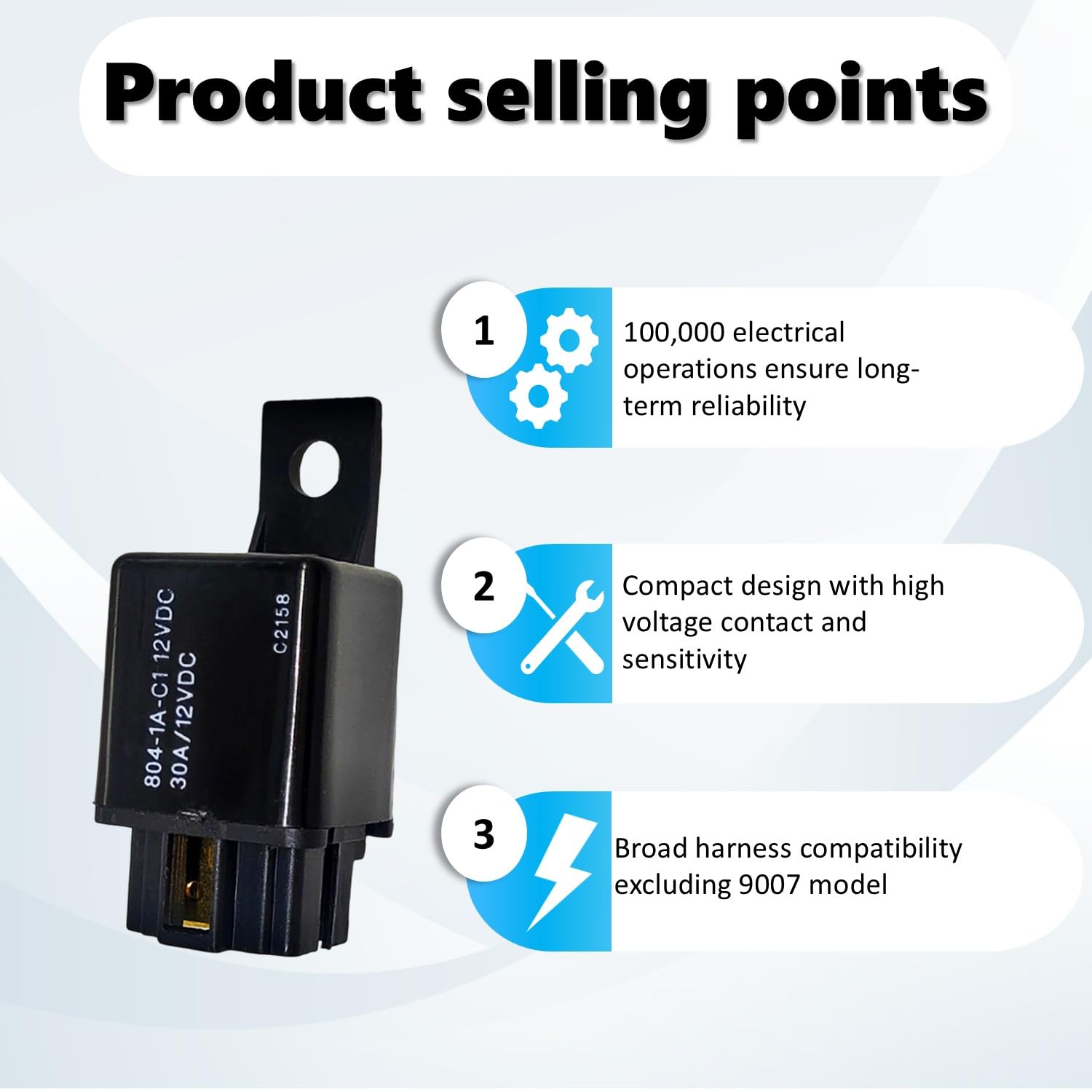Snapklik.com : 2 Harness Wire Relay 30 AMP 4 Pin