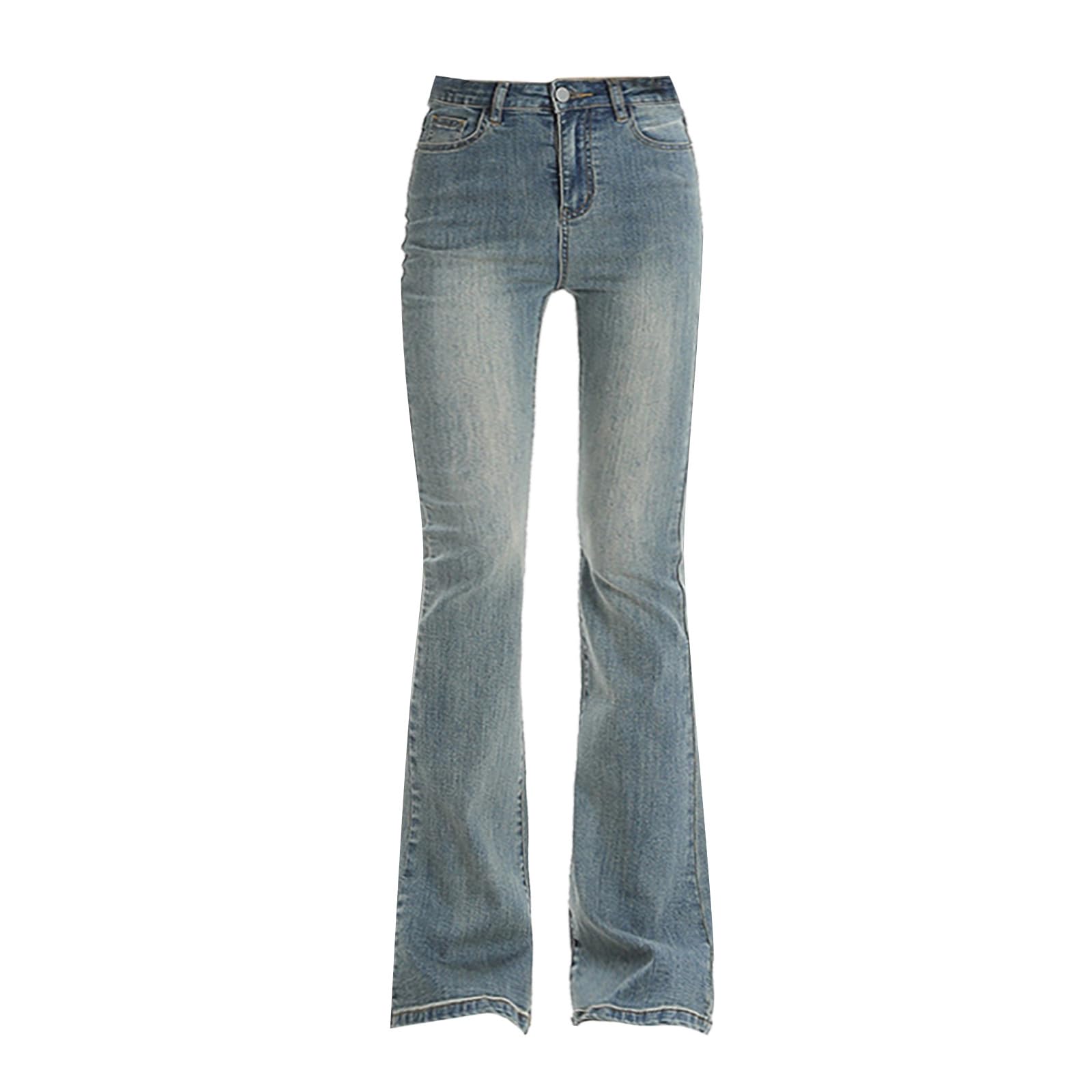 Pantaloni Flare Pantaloni Stretch Vita Alta Jeans Con Elastico In